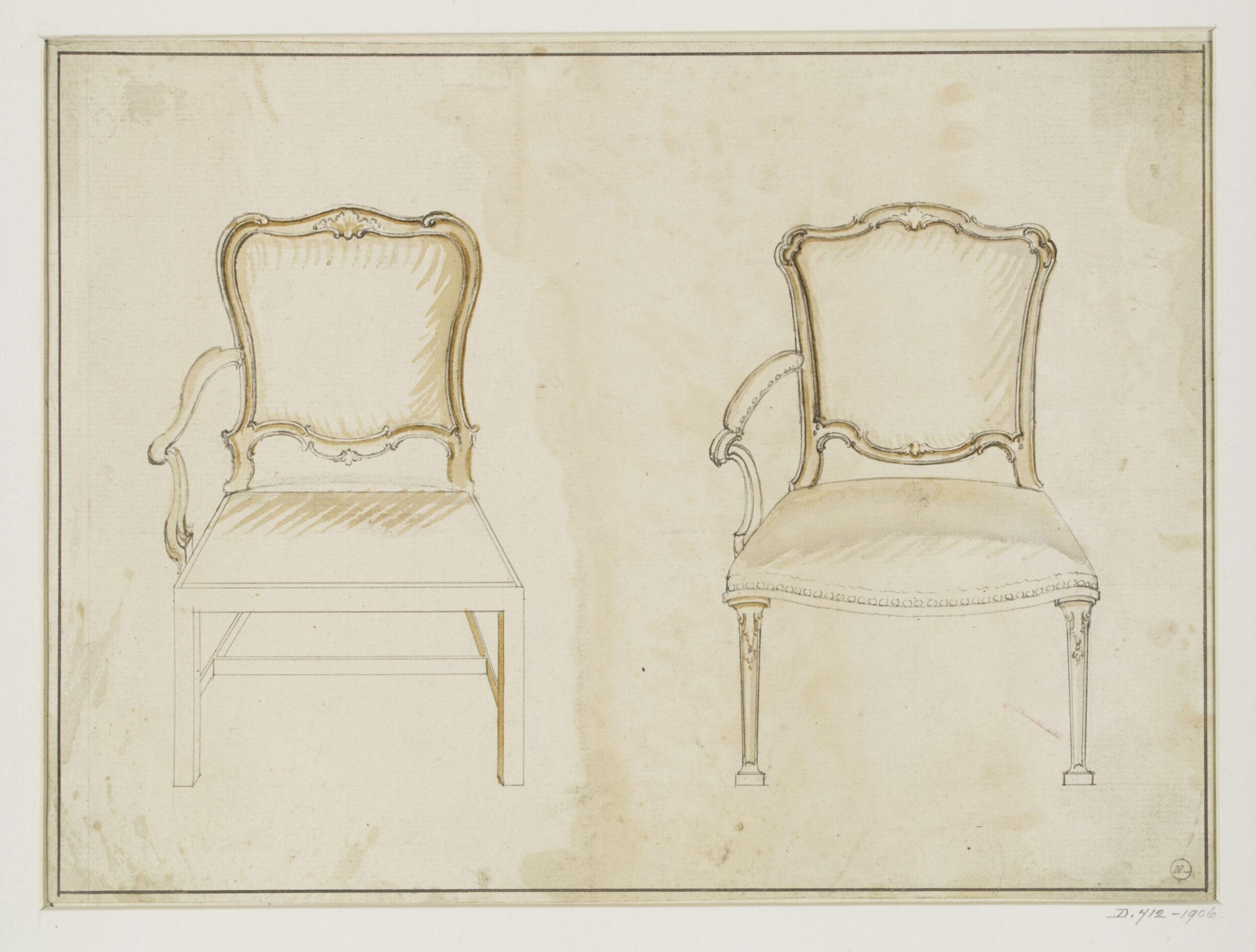 Drawing, Thomas Chippendale Senior, ca.1738-ca.1776