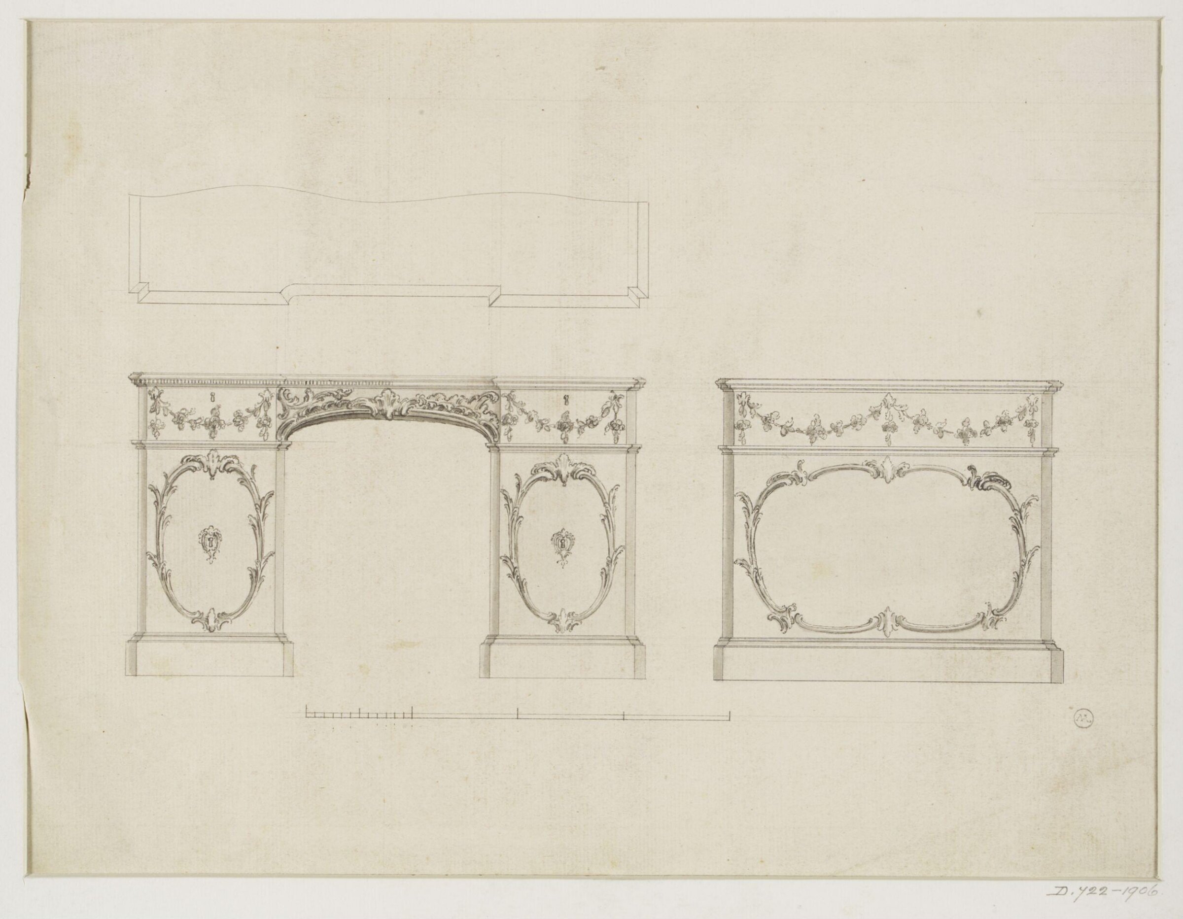 Drawing, Thomas Chippendale Senior, ca.1738-ca.1776