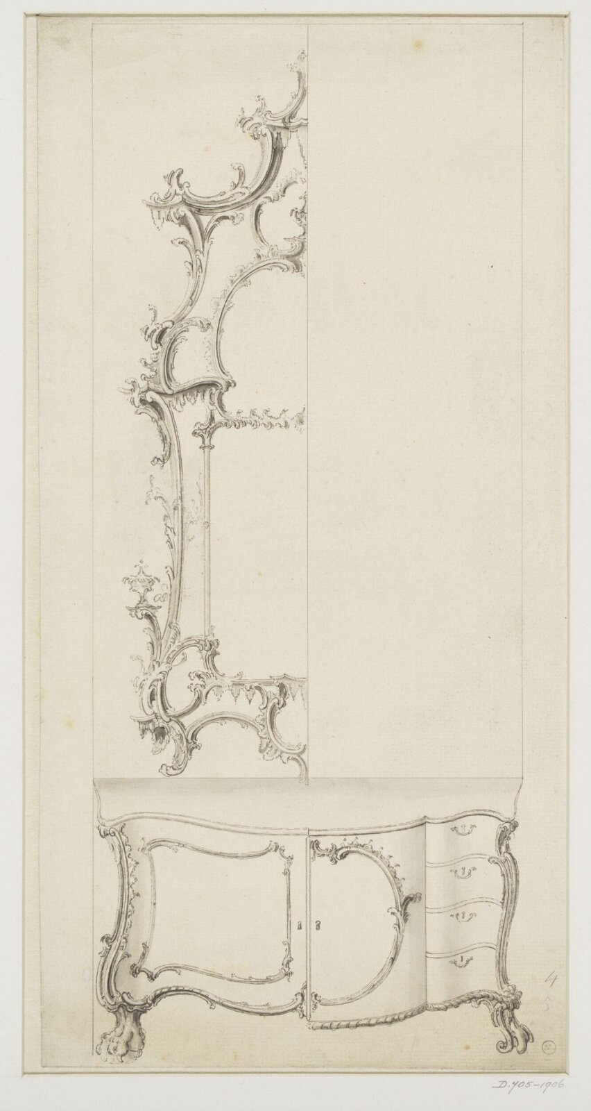 Drawing, Thomas Chippendale Senior, ca.1738-ca.1776