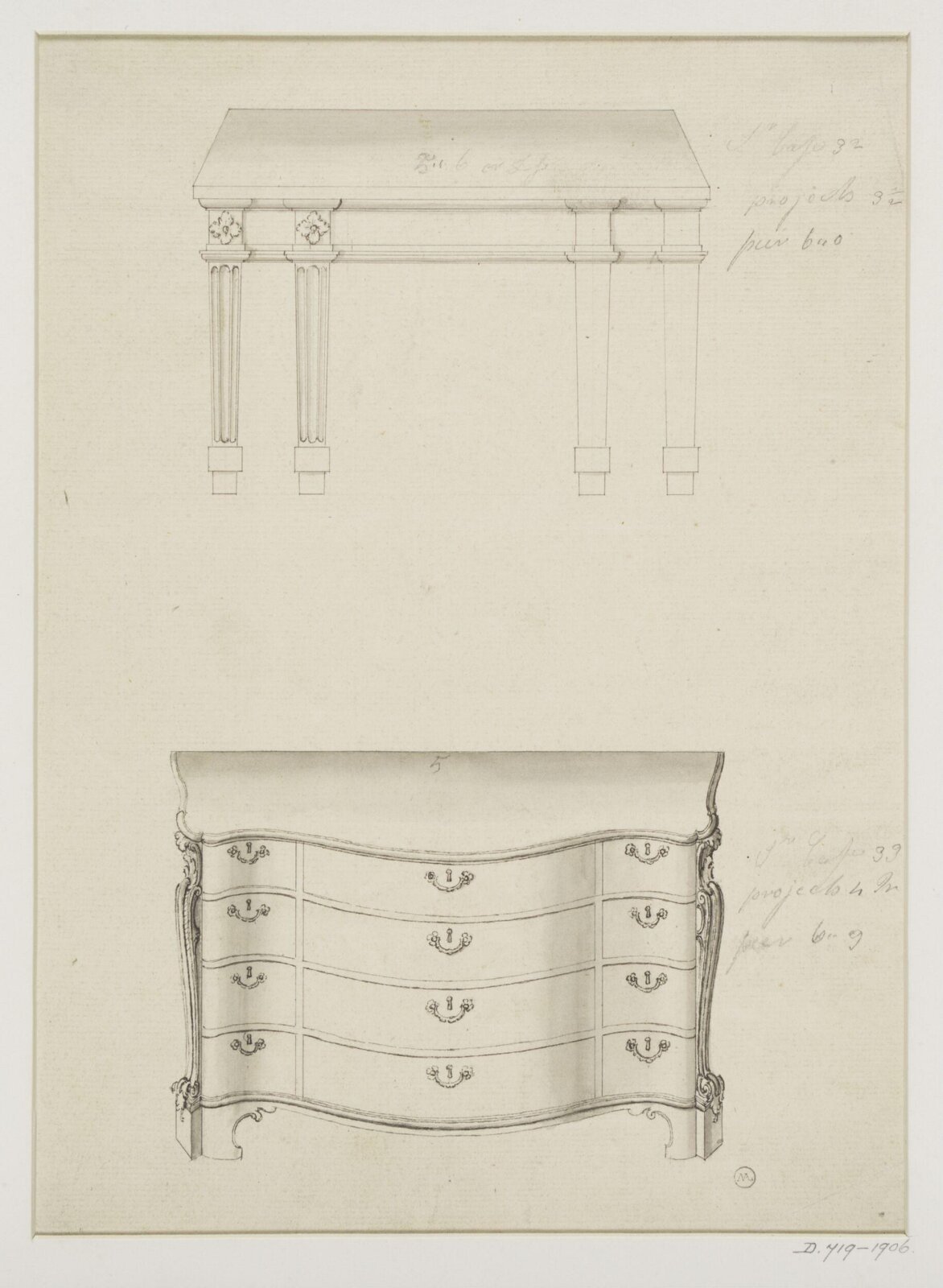Drawing, Thomas Chippendale Senior, ca.1738-ca.1776
