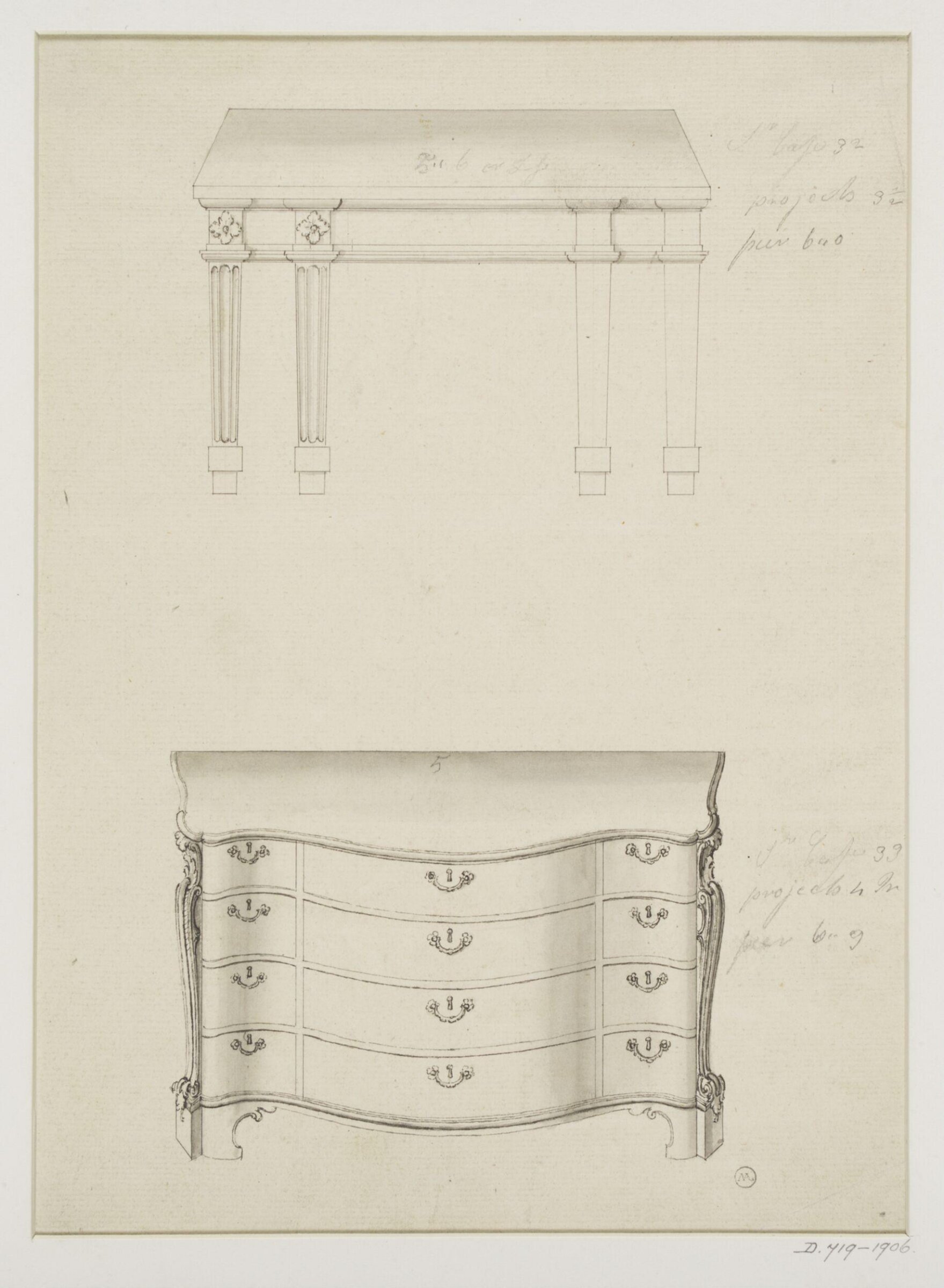 Drawing, Thomas Chippendale Senior, ca.1738-ca.1776