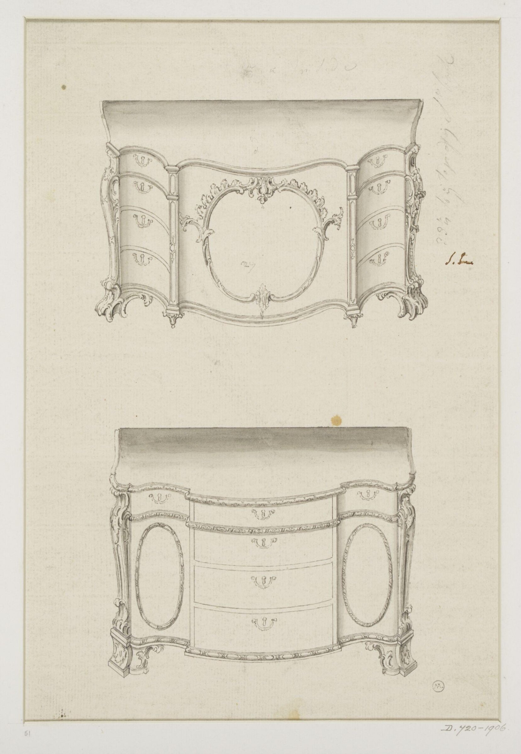 Drawing, Thomas Chippendale Senior, ca.1738-ca.1776