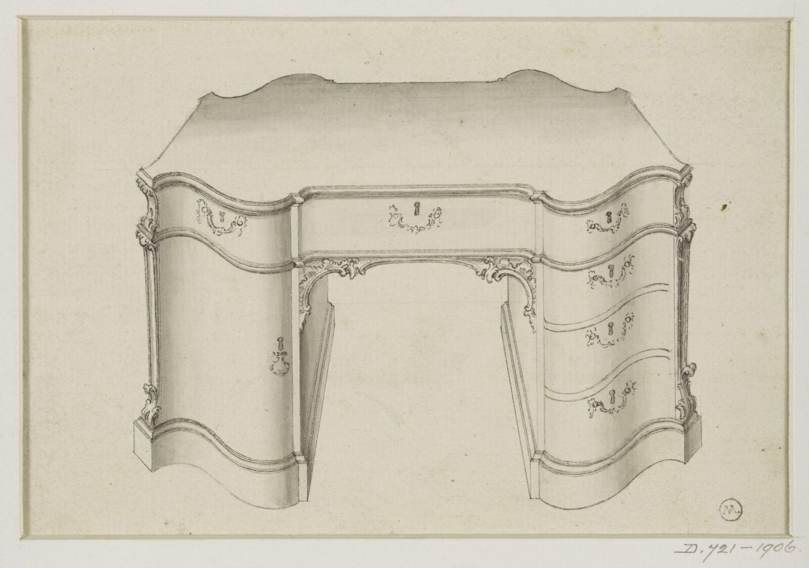 Drawing, Thomas Chippendale Senior, ca.1755-1760