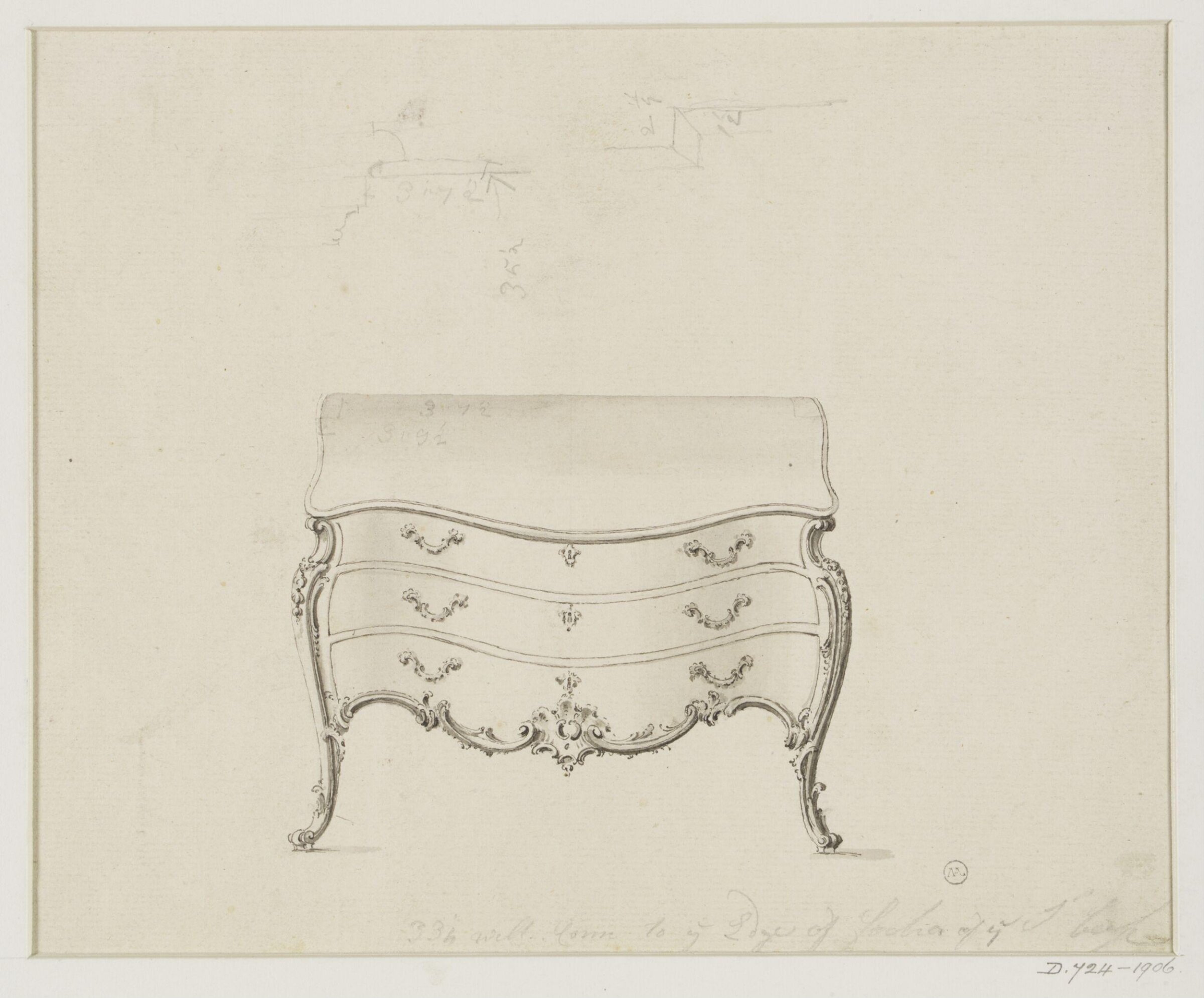 Drawing, Thomas Chippendale Senior, ca.1738-ca.1776
