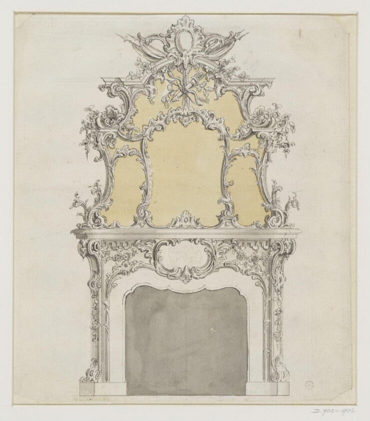 A design for a rococo chimney piece which appeared as plate no.179 in The Gentleman and Cabinet-Maker's Director (1762 ed.), Thomas Chippendale