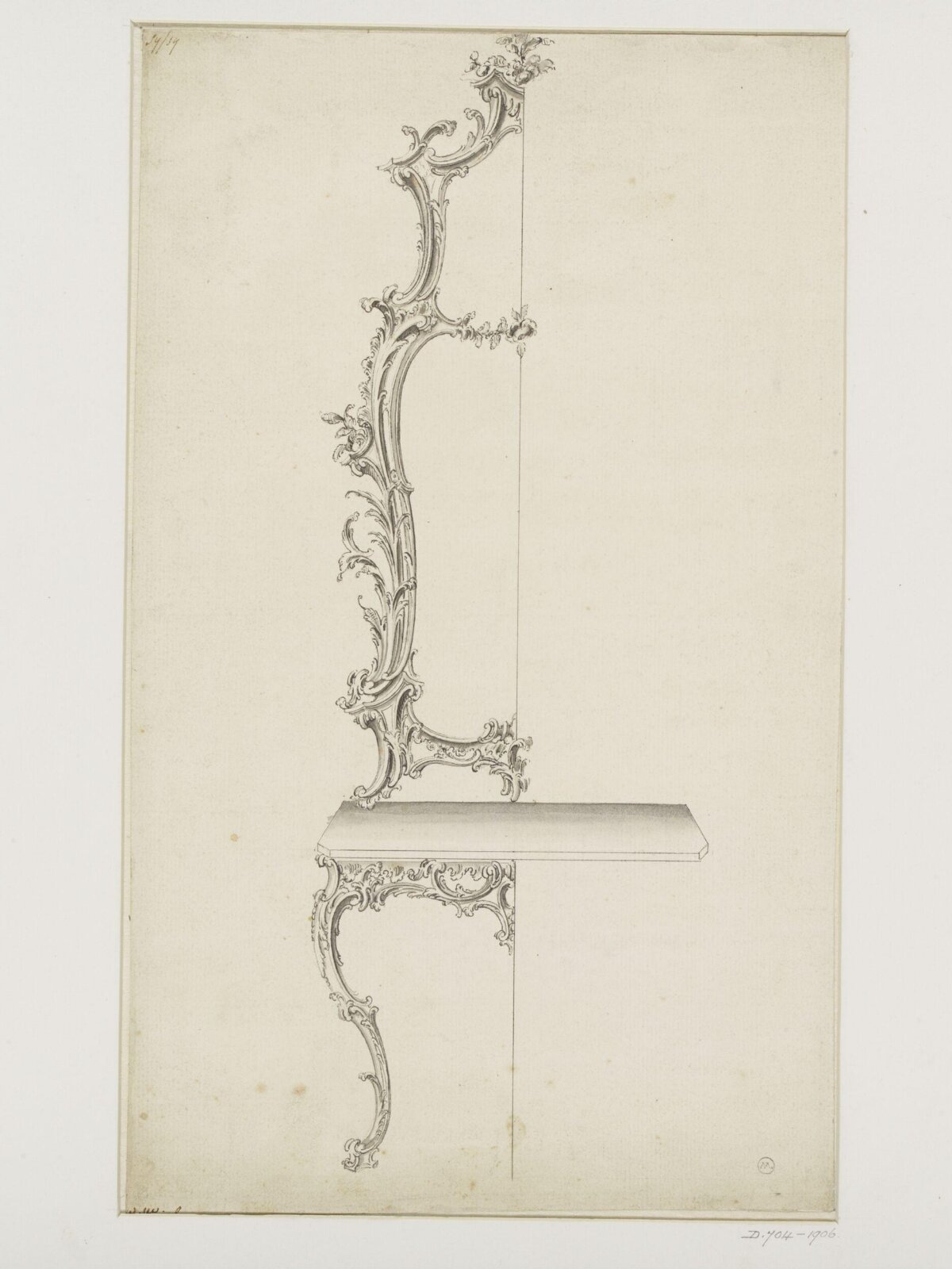 Drawing, Thomas Chippendale Senior, ca.1738-ca.1776