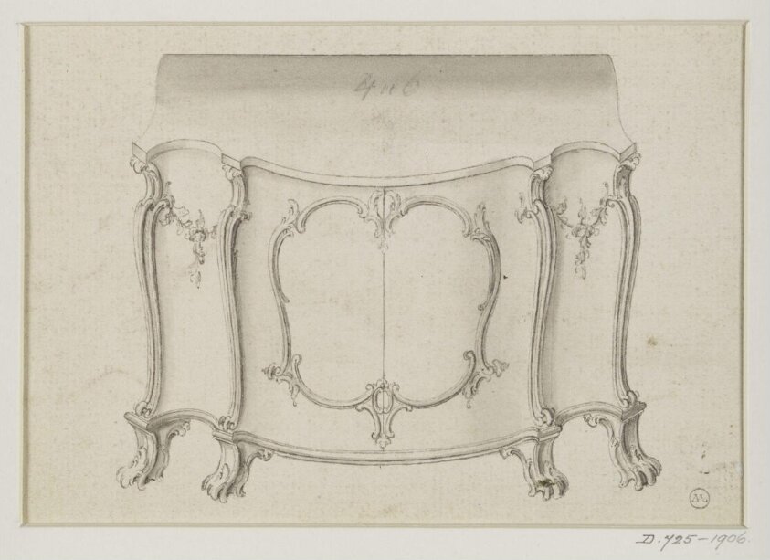 Design for a commode attributed to Thomas Chippendale