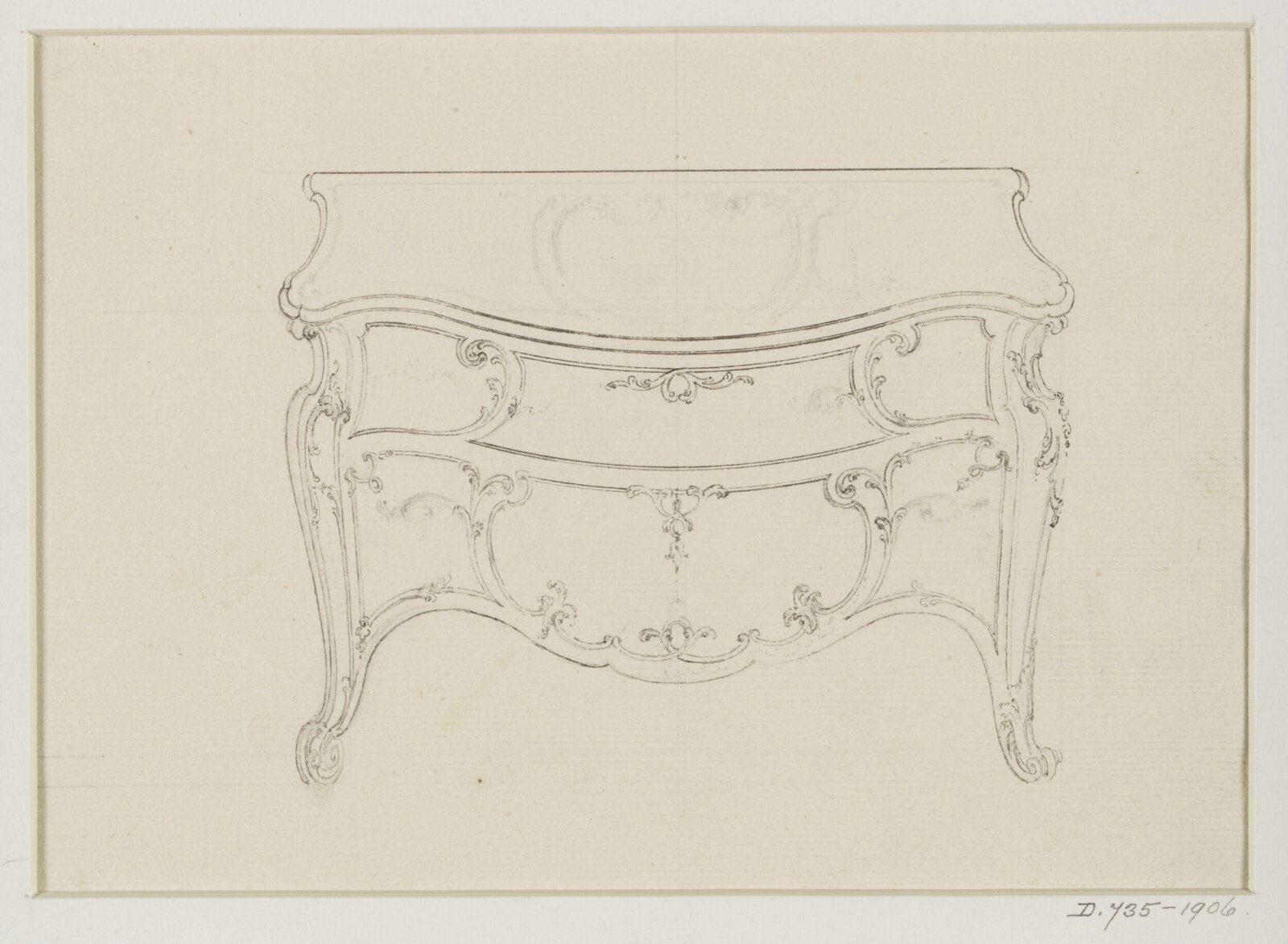 Design for a rococo commode, Thomas Chippendale Senior, ca.1755