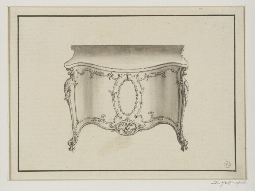 Design for a commode attributed to Thomas Chippendale
