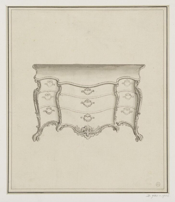 Design for a commode attributed to Thomas Chippendale
