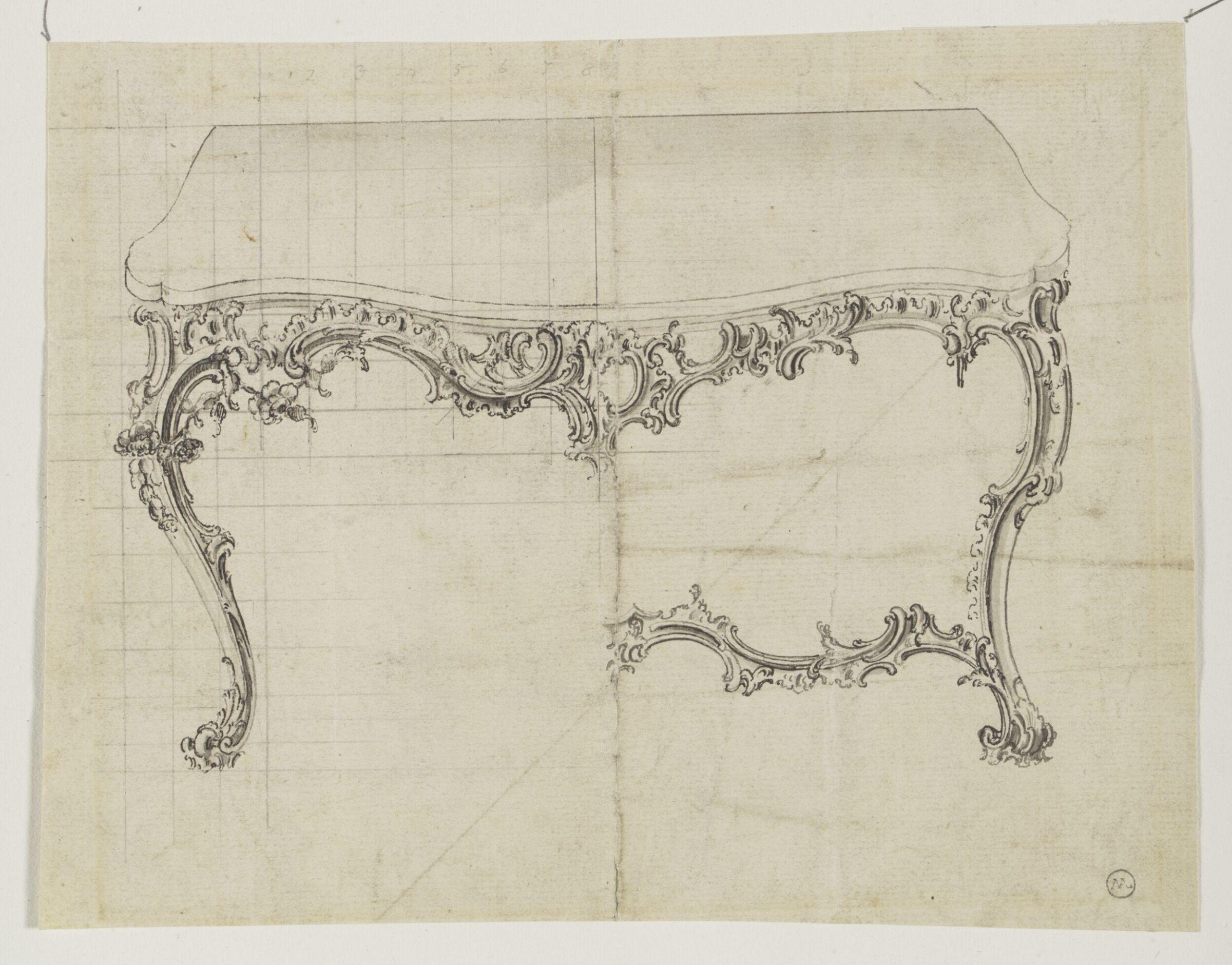 Design for a rococo table attributed to Thomas Chippendale, Thomas Chippendale Senior, ca.1750-1755