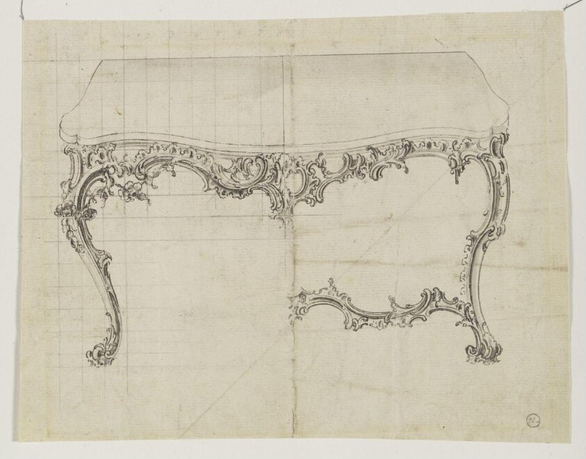 Design for a rococo table attributed to Thomas Chippendale