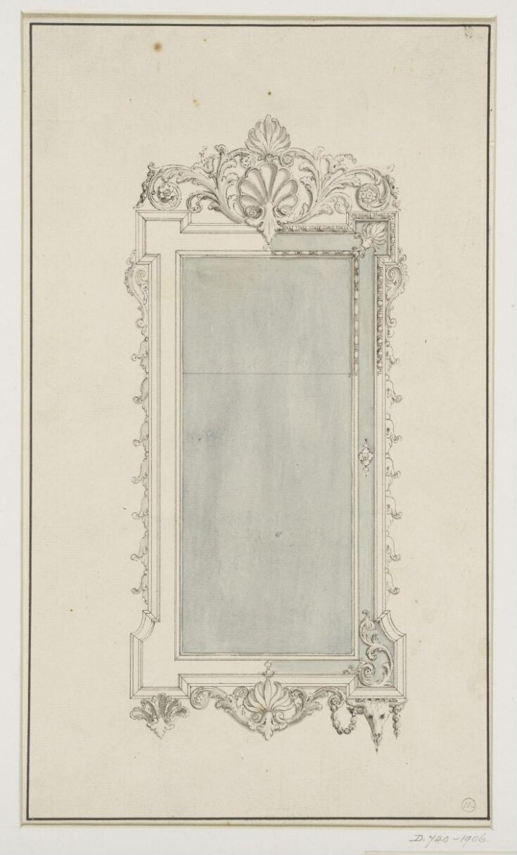 Design for a neoclassical pier-glass  top image