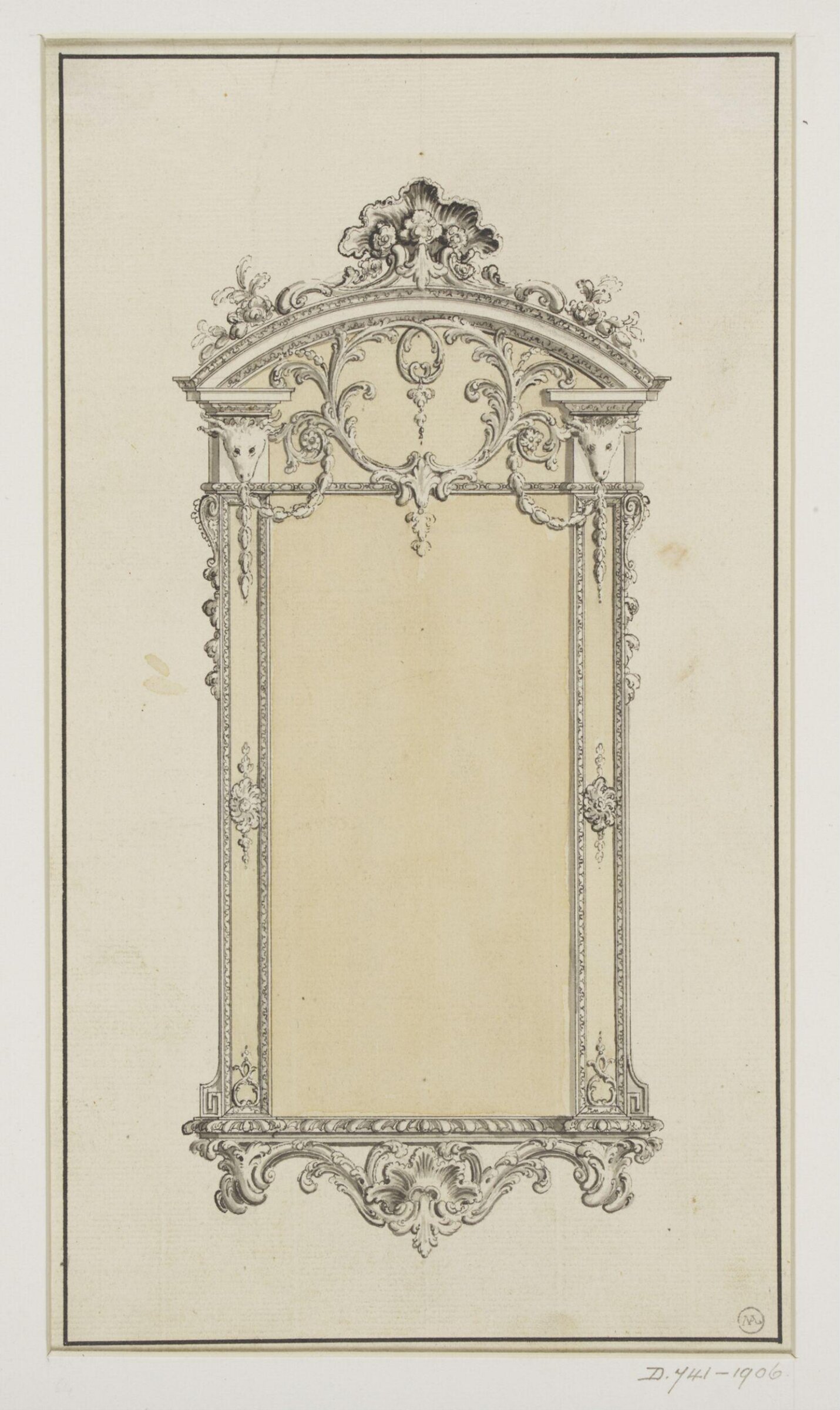 Design for a pier-glass, Thomas Chippendale Senior, ca.1765