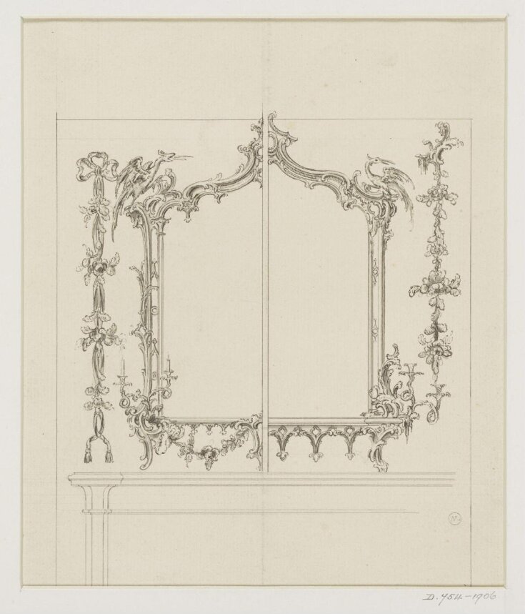 Design for an overmantel in two parts top image