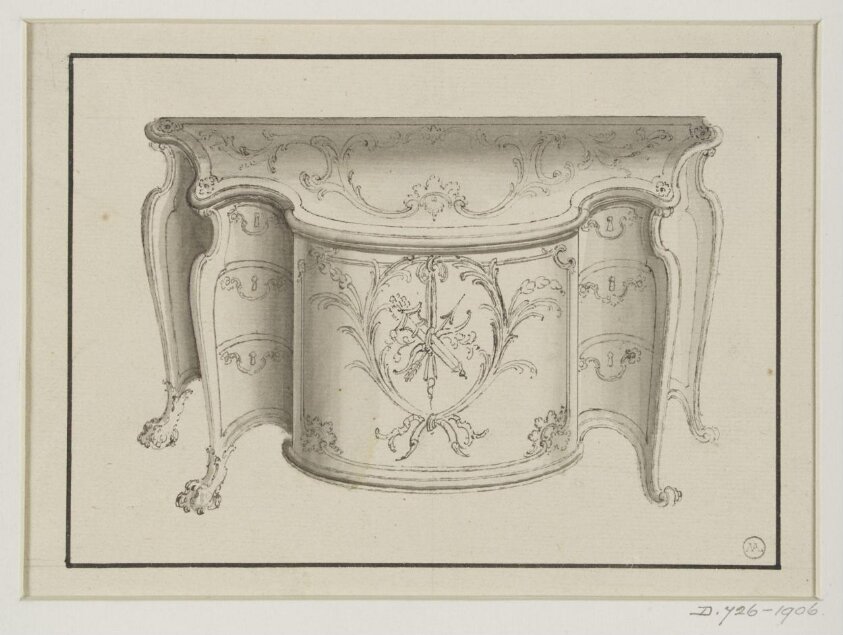 Design for a commode attributed to Thomas Chippendale