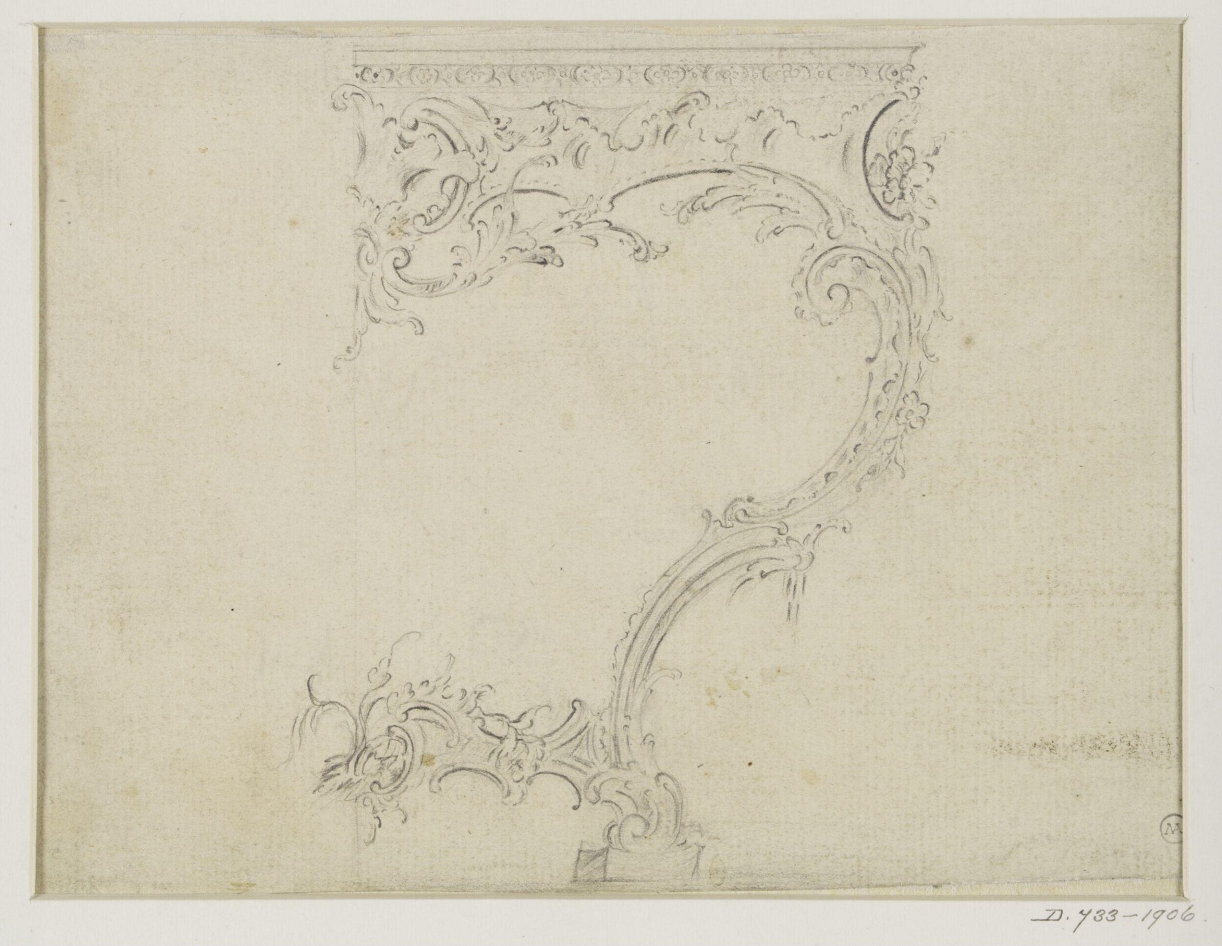 Design for one half of a rococo pier-table, Thomas Chippendale Senior, ca.1750