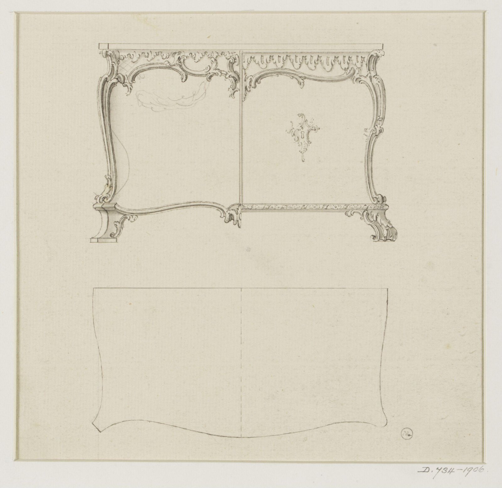 Design for a commode, Thomas Chippendale Senior, ca.1760