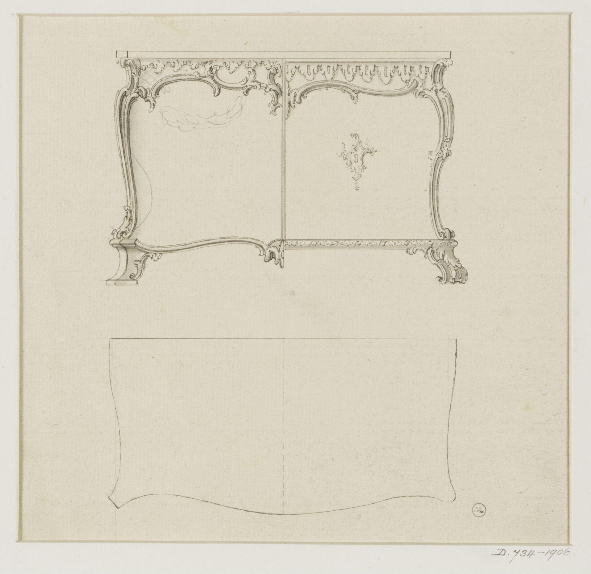 Design for a commode, Thomas Chippendale Senior, ca.1760