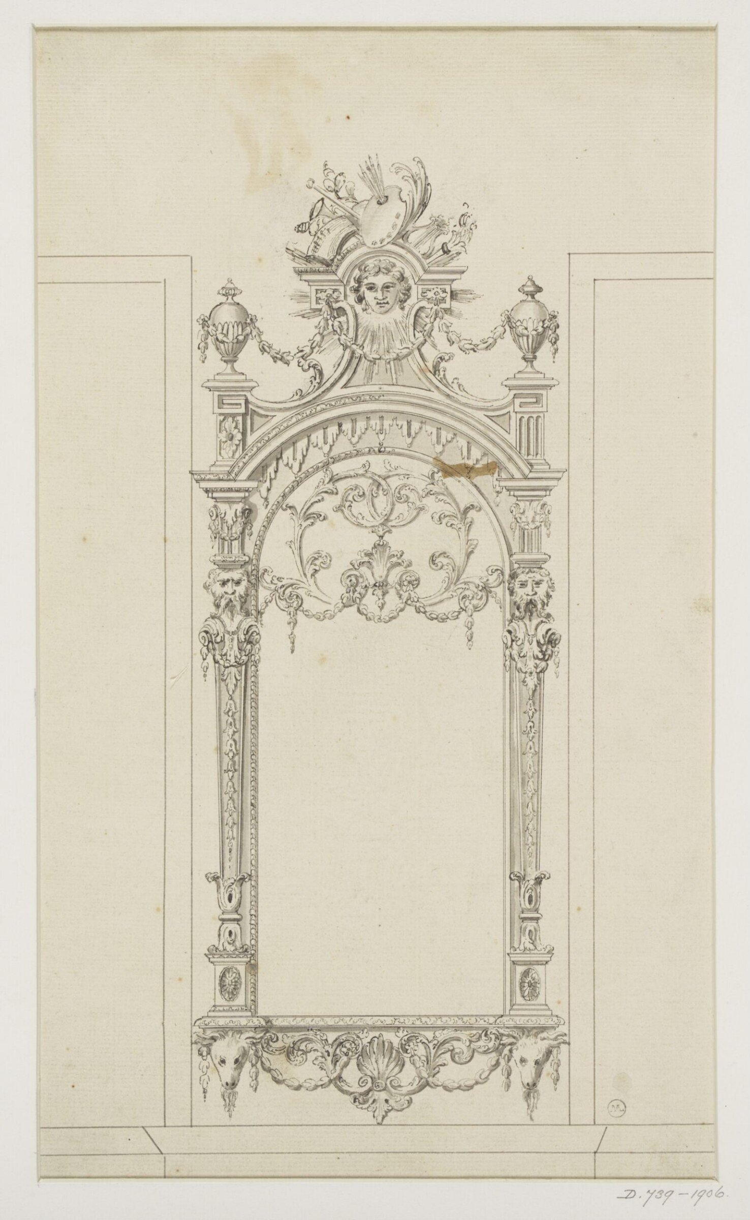 Design for a pier-glass, Thomas Chippendale Senior, ca.1765-1770
