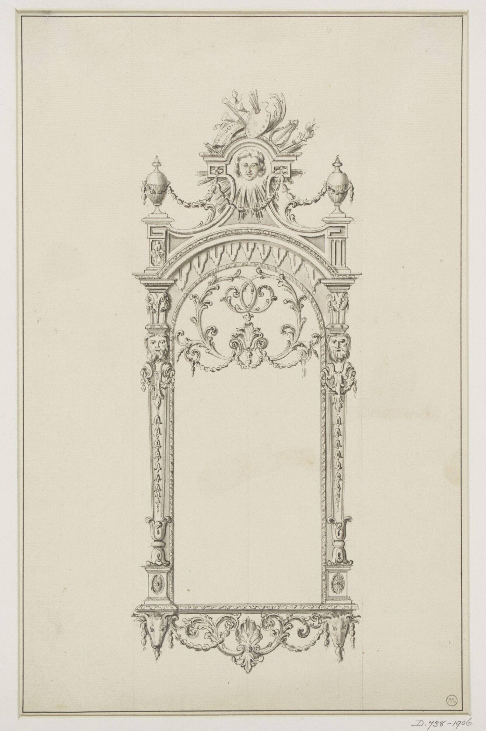 Design for a pier-glass, Thomas Chippendale Senior, ca.1765-1770