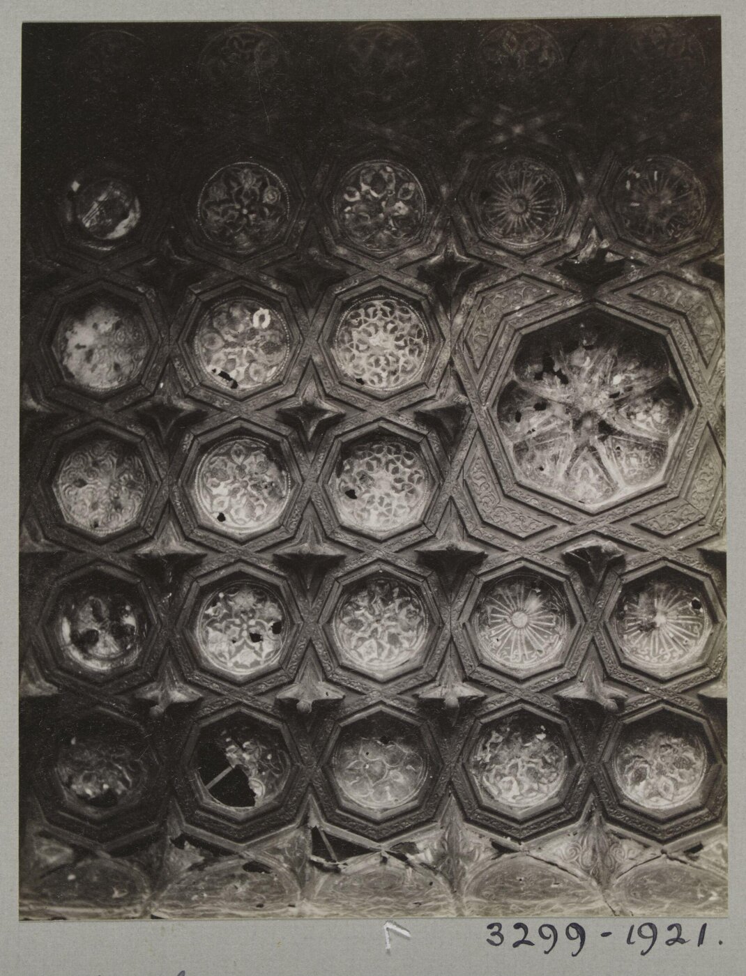 K.A.C. Creswell, Decorative ceiling in the palace of Mamluk Amir Bashtak, Cairo