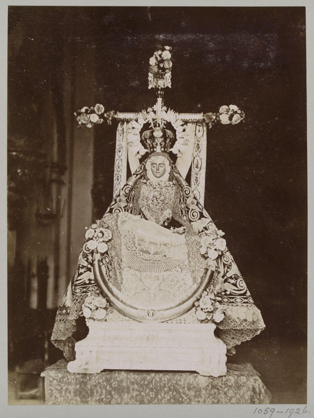 Unknown, Sculpture of the Patroness of Granada, Nuestra Señora de las Angustias (Our Lady of Sorrows), housed in the altarpiece of the Basilica de las Angustias
