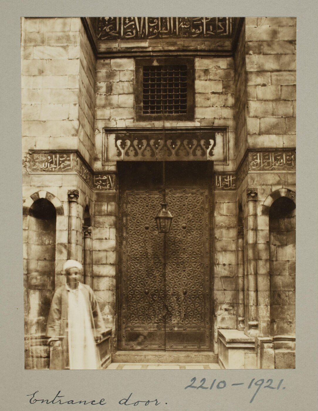 K.A.C. Creswell, Entrance door of the funerary khanqah of Mamluk Sultan al-Muzaffar Baybars al-Jashankir, Cairo