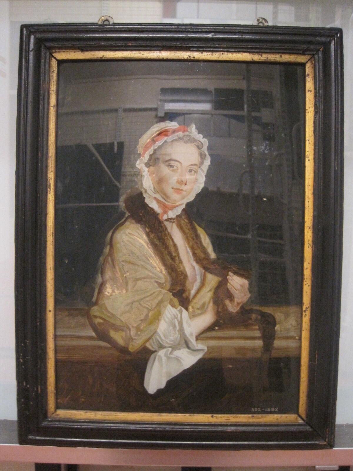 Painting on glass, mid 18th century