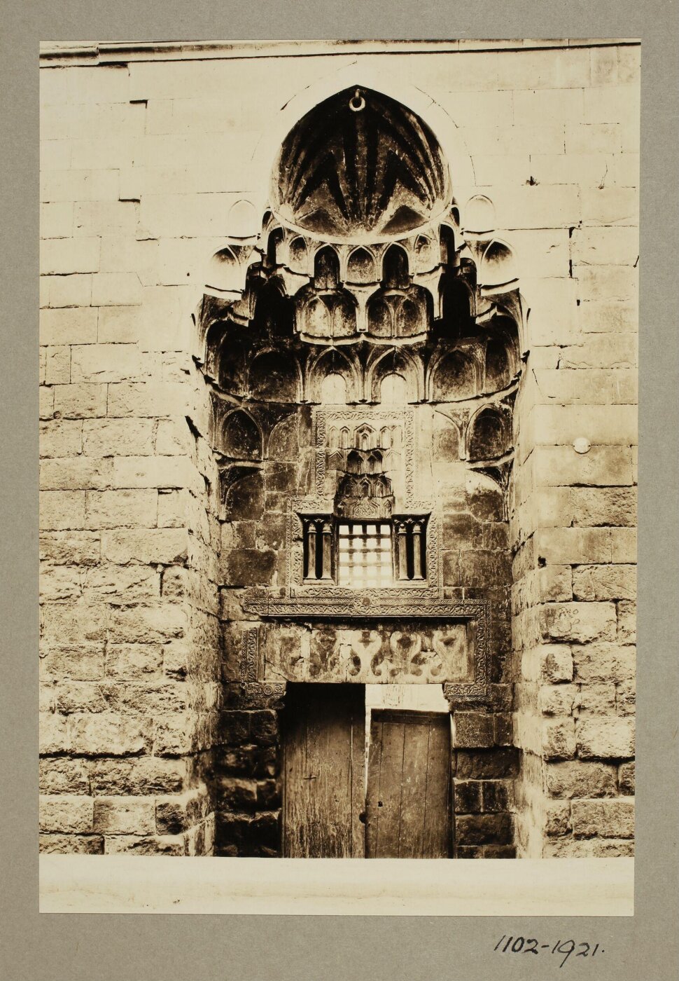 K.A.C. Creswell, Entrance portal of the funerary khanqah of Mamluk Emir Sunqur al-Sa'di (Hasan Sadaqa), Cairo