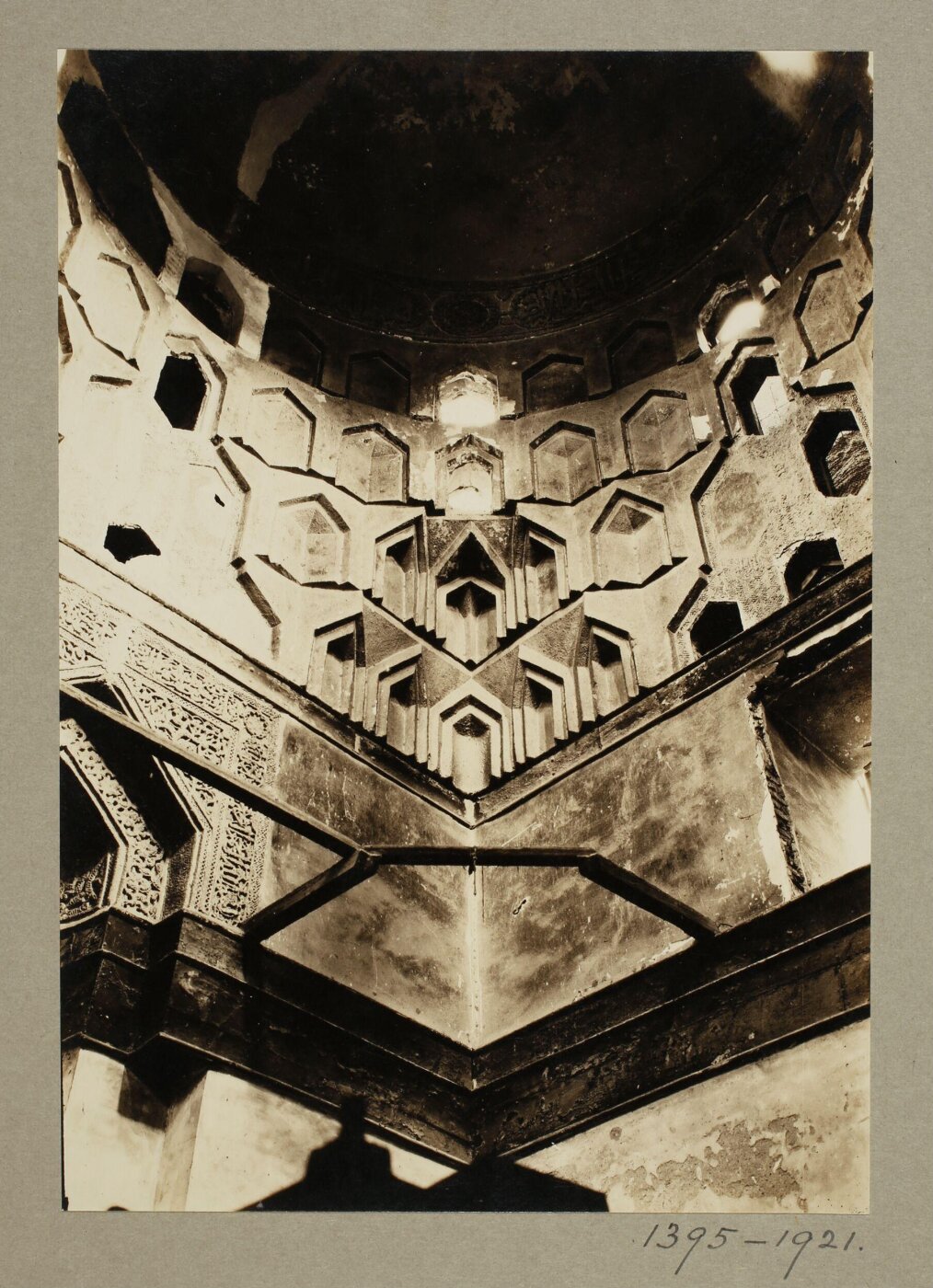 K.A.C. Creswell, Pendentive of dome at the mausoleum of Mamluk Amir Husam al-Din al-Turantay, Cairo