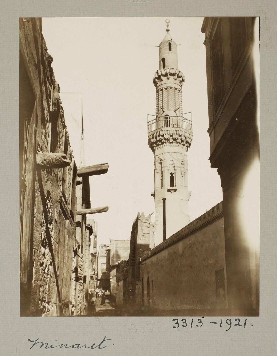 K.A.C. Creswell, Minaret of the mosque of Mamluk Amir Husayn, Cairo