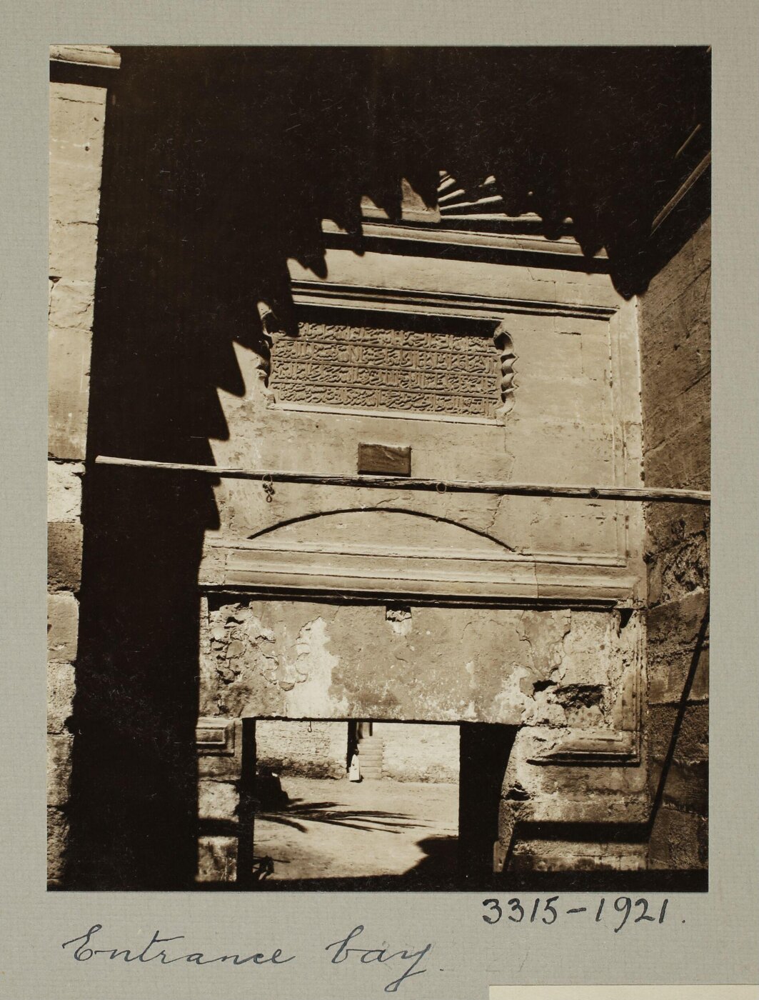 K.A.C. Creswell, Entrance of the mosque of Mamluk Amir Husayn, Cairo