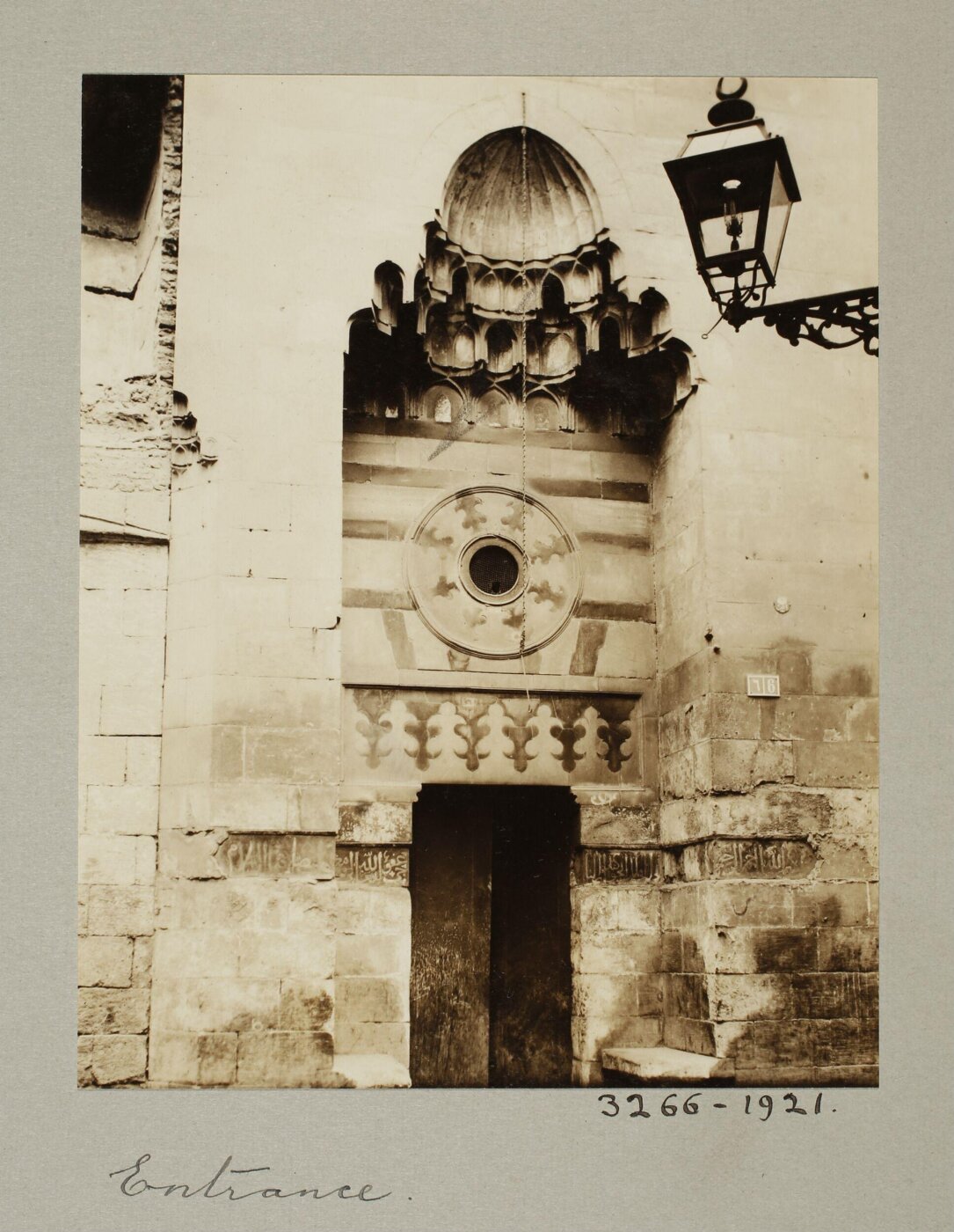 K.A.C. Creswell, Entrance portal of the mosque of Mamluk Amir Almalik al-Jukandar, Cairo