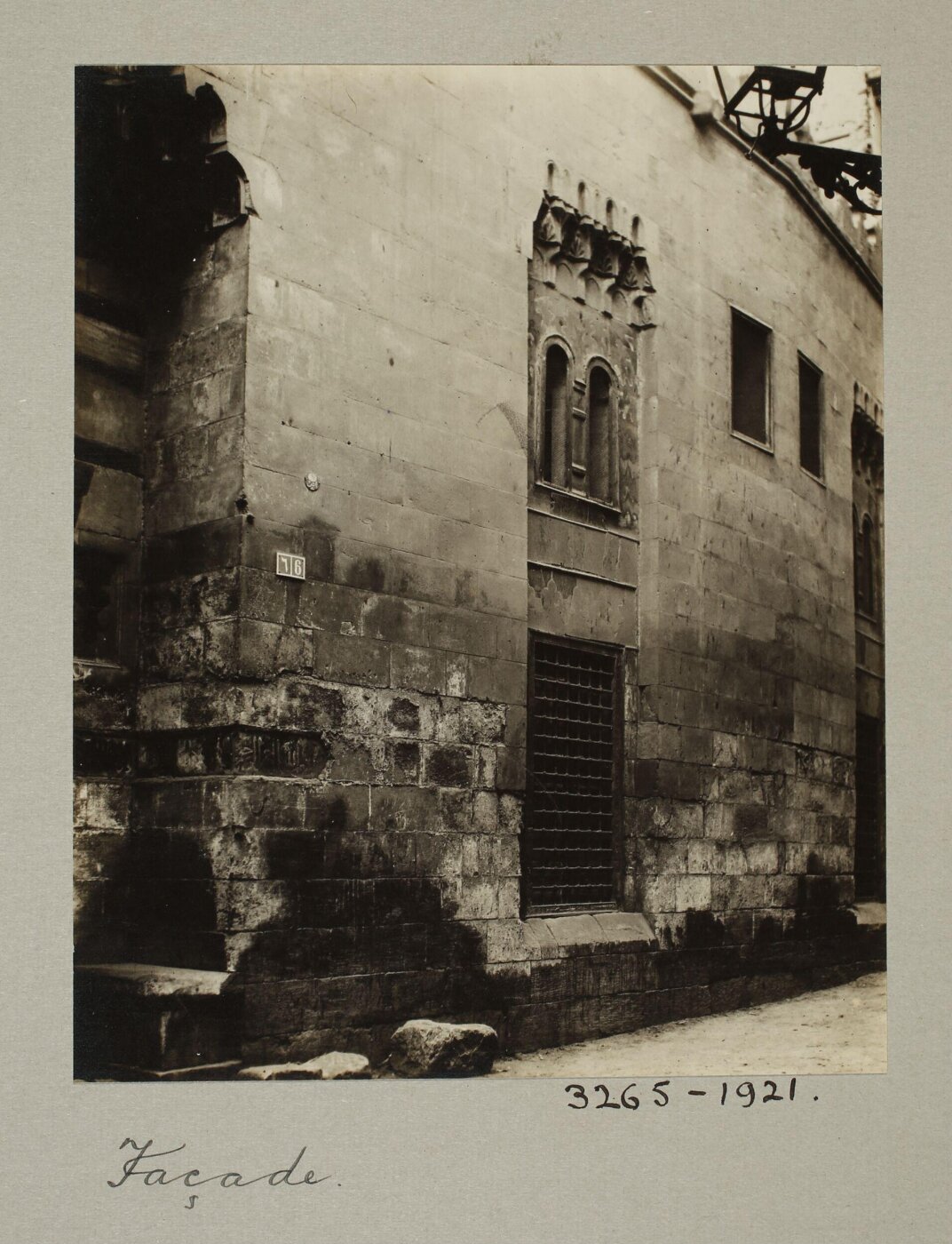 K.A.C. Creswell, Façade of the mosque of Mamluk Amir Almalik al-Jukandar, Cairo
