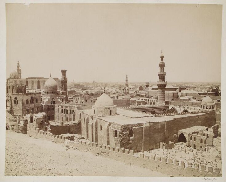 View over the west side of the mosque of Mamluk Amir Aqsunqur al-Nasiri (Blue mosque - Ibrahim Agha Mustahfazan), Cairo top image