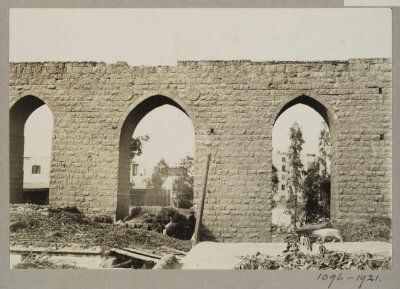 Section in the Great Aqueduct next to the Nile with cartouches of Mamluk Sultan Qansuh al-Ghawri, Cairo