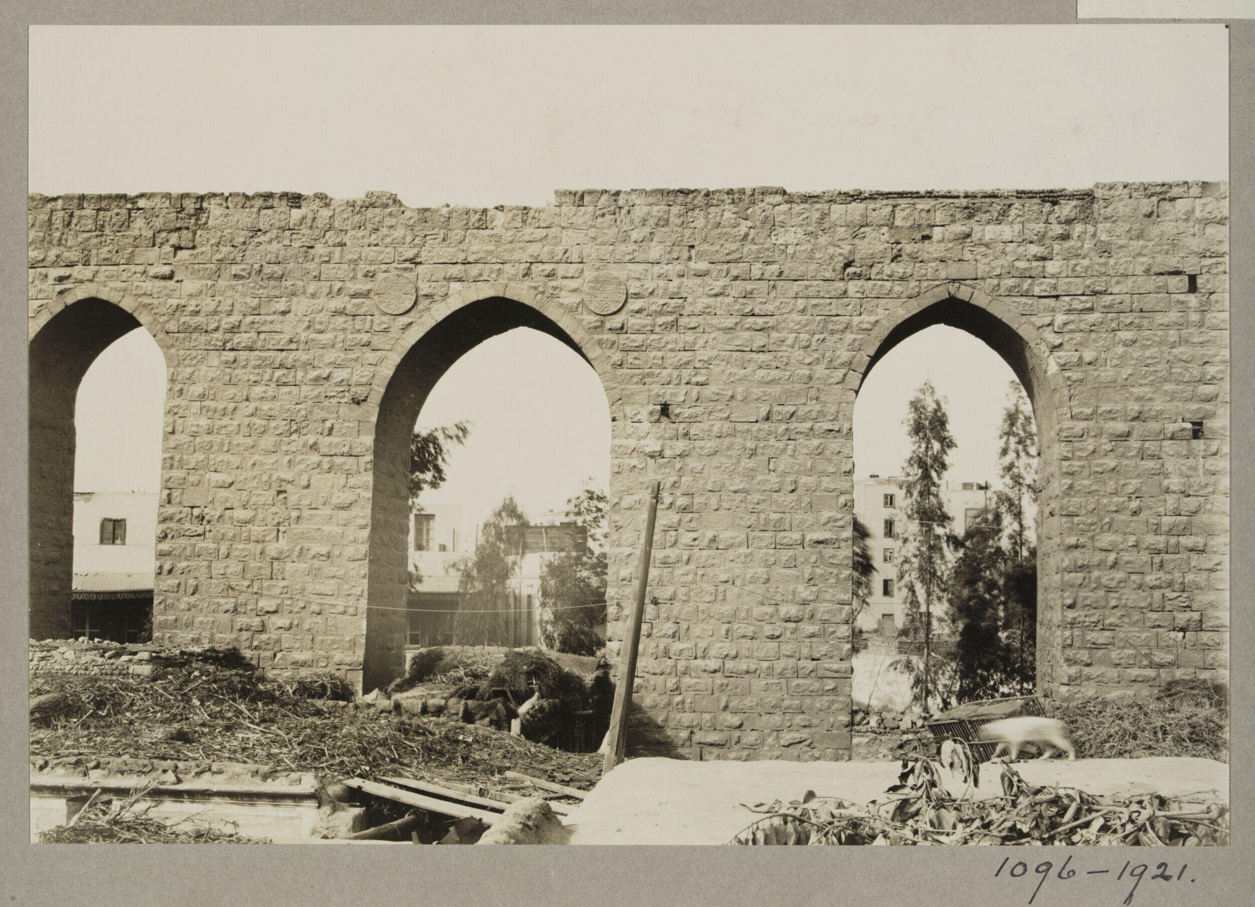 Section in the Great Aqueduct next to the Nile with cartouches of Mamluk Sultan Qansuh al-Ghawri, Cairo