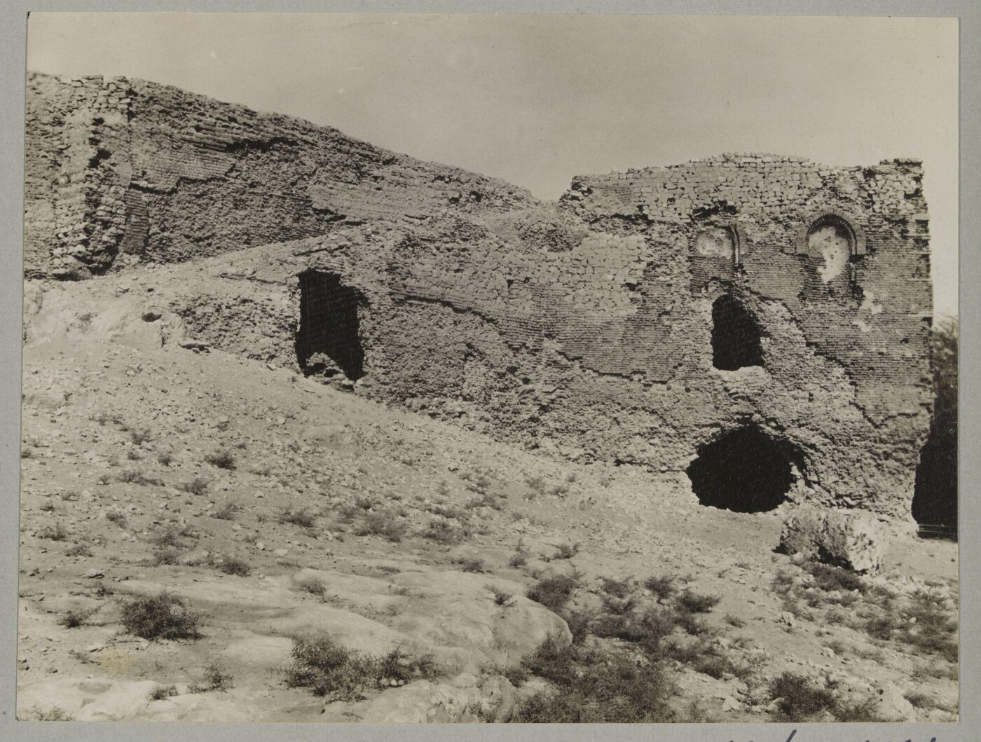 K.A.C. Creswell, Side of the water mill in the aqueduct of Ibn Tulun (Basatin), Cairo