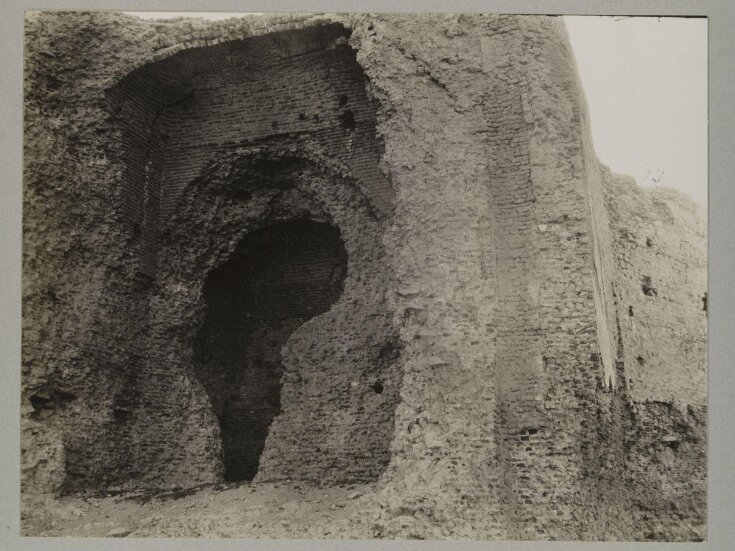 The broken east end of intake tower showing hollow construction in the aqueduct of Ibn Tulun (Basatin), Cairo top image