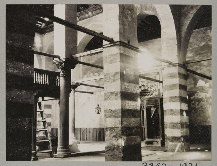Interior view in the funerary mosque of Mamluk Amir Manjak al-Yusufi, Cairo top image