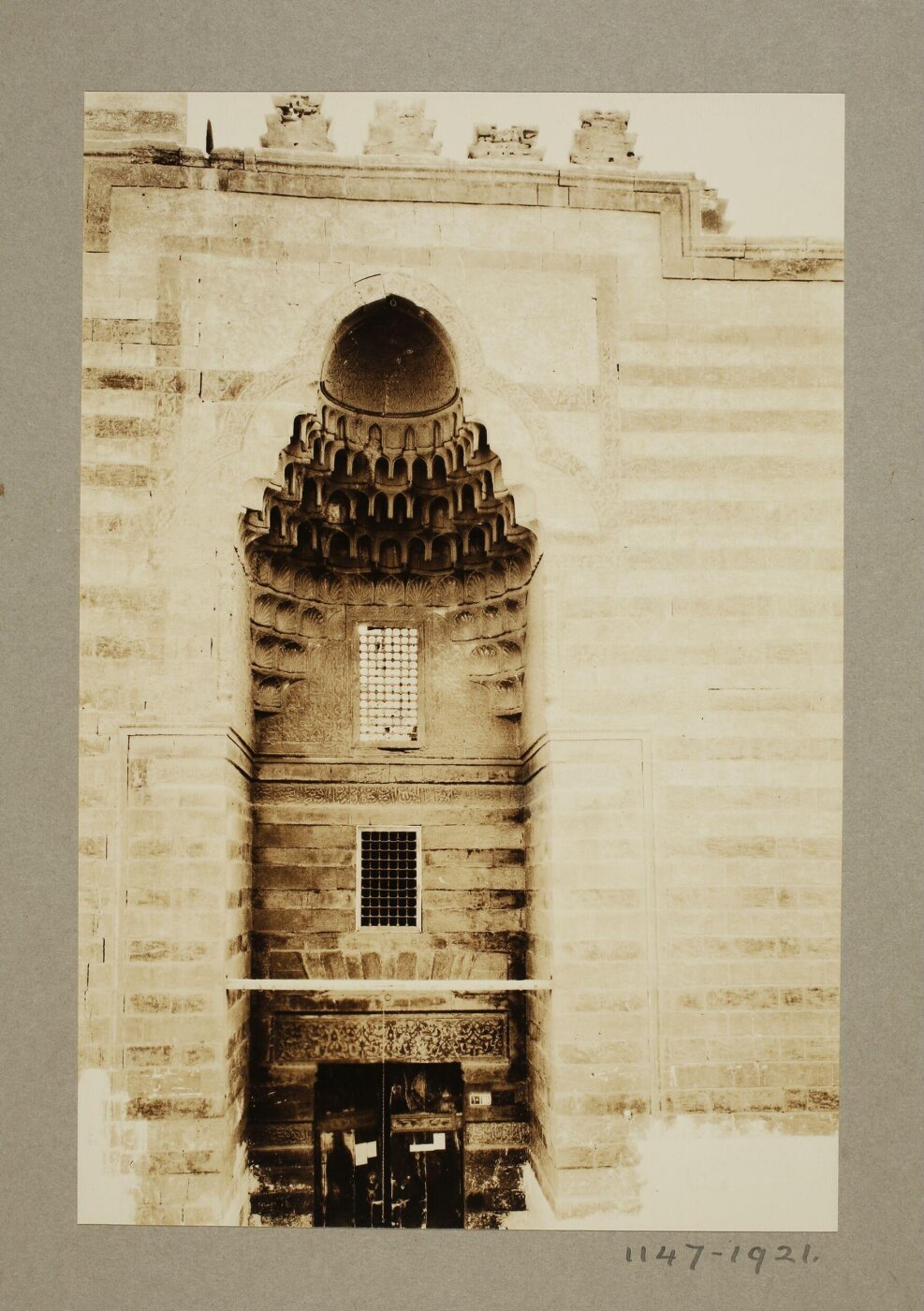 K.A.C. Creswell, Entrance portal of the madrasa of Mamluk Amir al-Sayfi Sarghitmish, Cairo