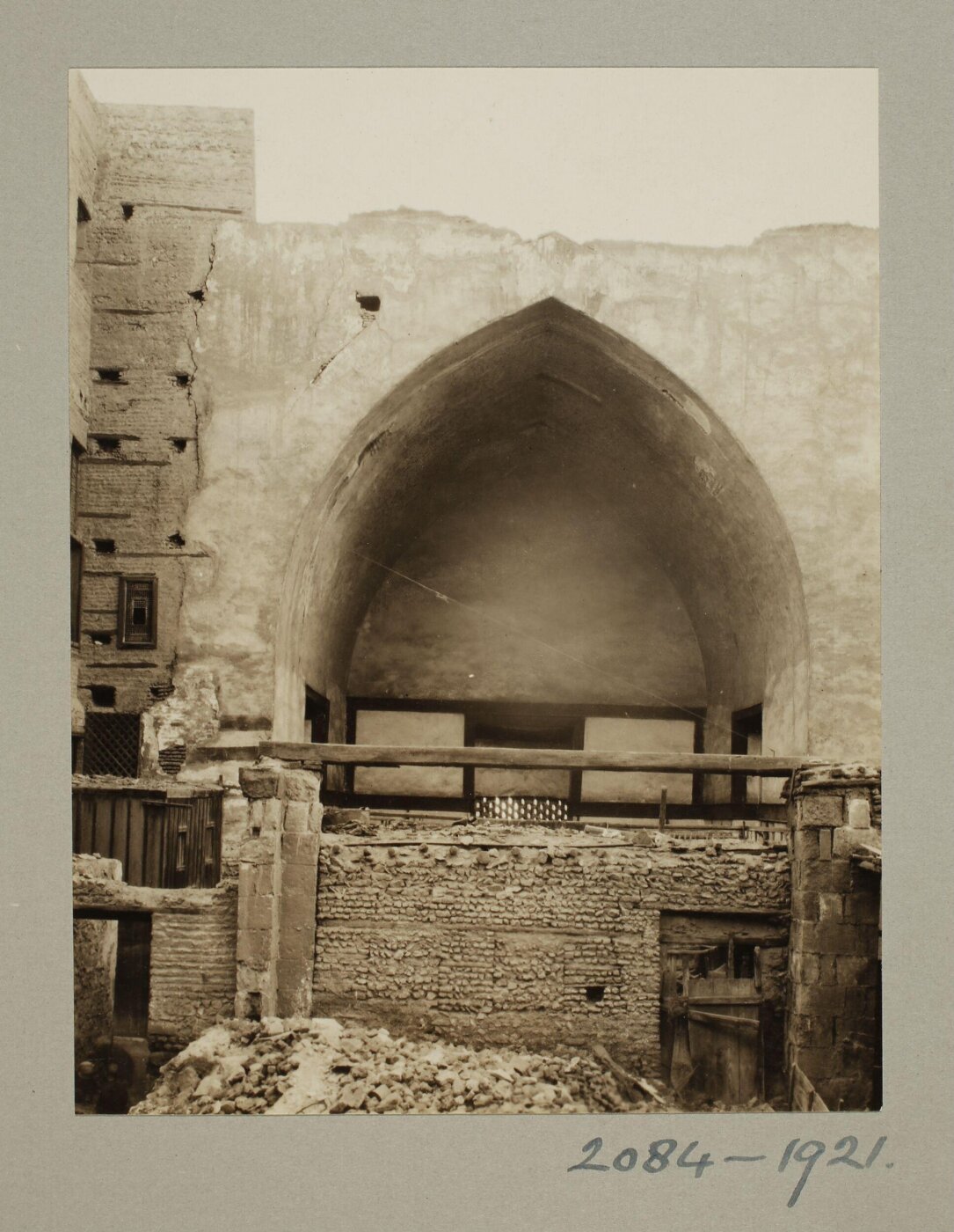 K.A.C. Creswell, Northeast iwan of the madrasa of Ayyubid Sultan al-Salih Najm al-Din Ayyub, Cairo