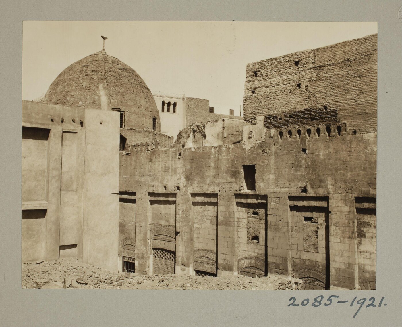 K.A.C. Creswell, Main façade of the madrasa of Ayyubid Sultan al-Salih Najm al-Din Ayyub, Cairo