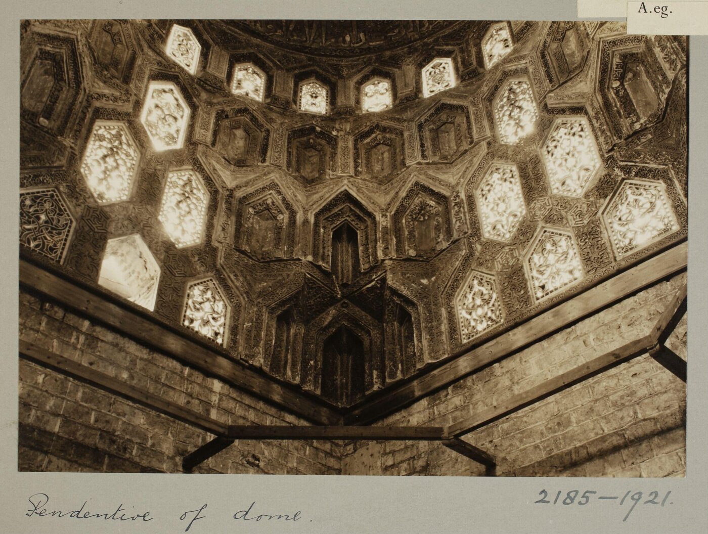 K.A.C. Creswell, Pendentive of dome in the zawiya of Shaykh Zayn al-Din Yusuf, Cairo