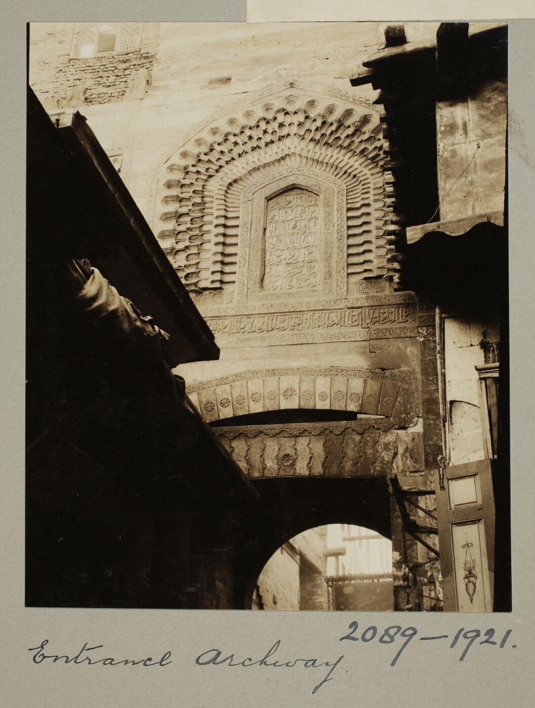 K.A.C. Creswell, Entrance archway of the madrasa of Ayyubid Sultan al-Salih Najm al-Din Ayyub, Cairo