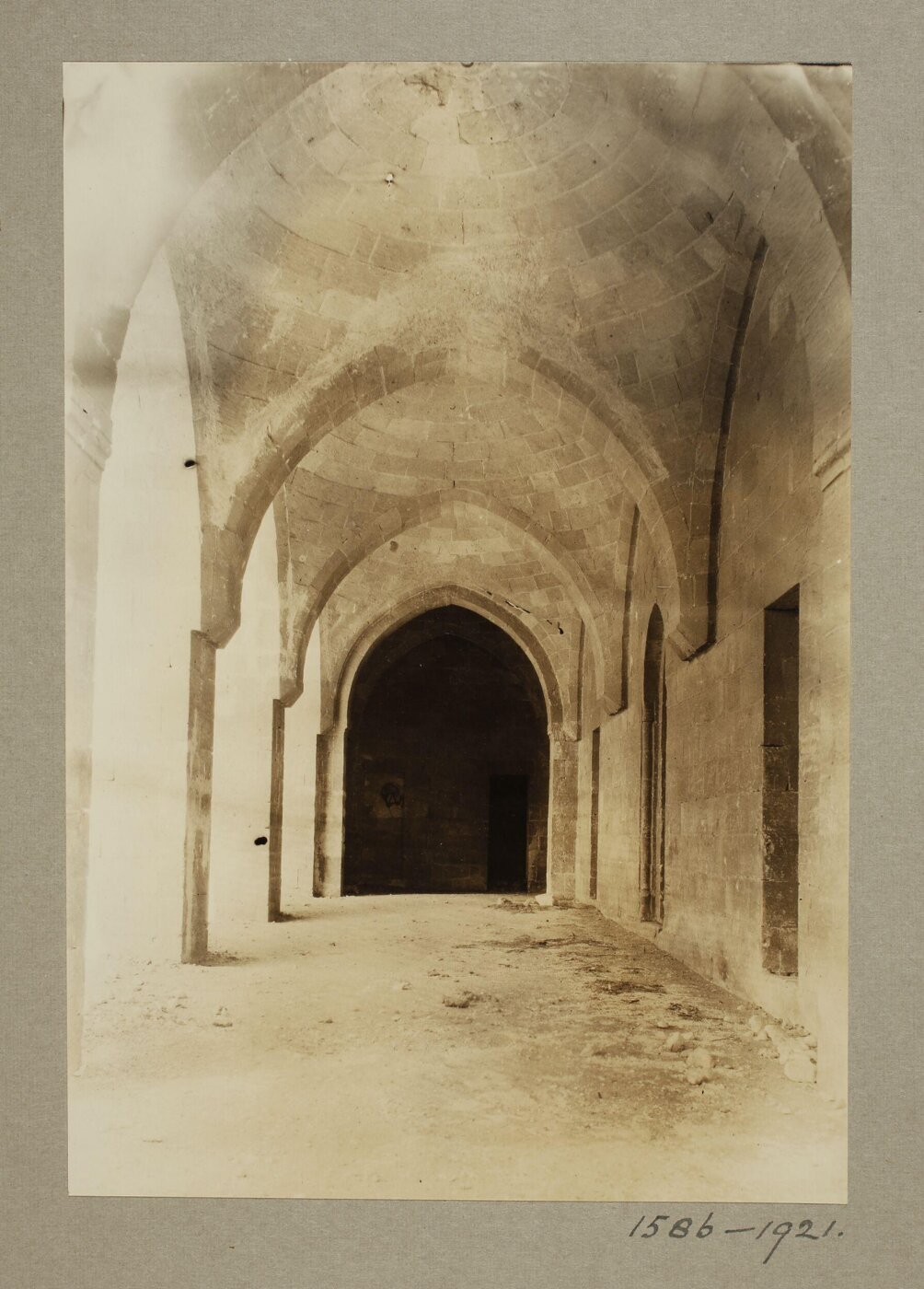 K.A.C. Creswell, Cloister on rear façade on the funerary complex of Mamluk Amir Qurqumas, Cairo