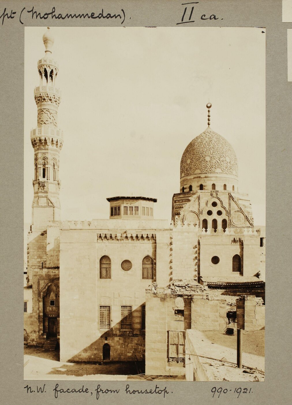 K.A.C. Creswell, Norwest façade of the funerary complex of the Mamluk Sultan al-Ashraf Qaytbay, Cairo