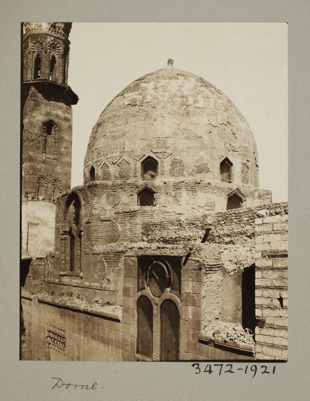 K.A.C. Creswell, Dome of the funerary khanqah of Mamluk Amir Sunqur al-Sa'di, Cairo