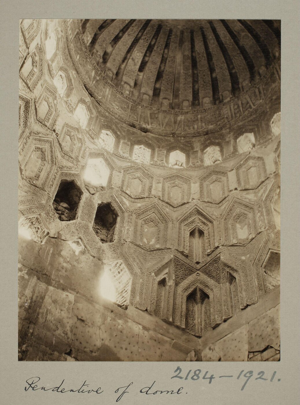 K.A.C. Creswell, Pendentive of dome in the zawiya of Shaykh Zayn al-Din Yusuf, Cairo